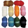 Gekaarde Wol - gemengde kleuren - 10 x 25 gr