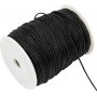 Katoenen koord - zwart - 100 m - 2 mm
