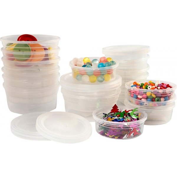 Plastic potje met deksel - 45 ml - 20 st Plastic potje met deksel - 45 ml - 20 st