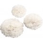 Papieren pompons - wit - 3 st
