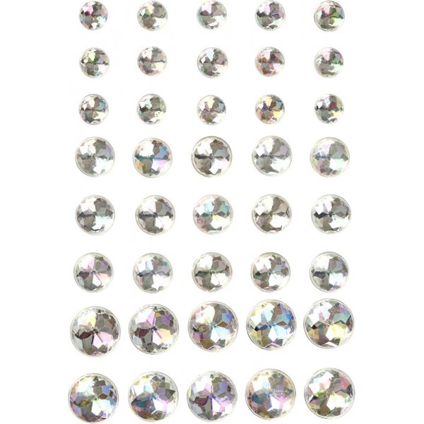 Halve parels - kristal - 40 st