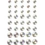 Halve parels - kristal - 40 st