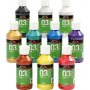 Schoolverf Acryl - Metallic - gemengde kleuren - metallic - 10 x 120 ml