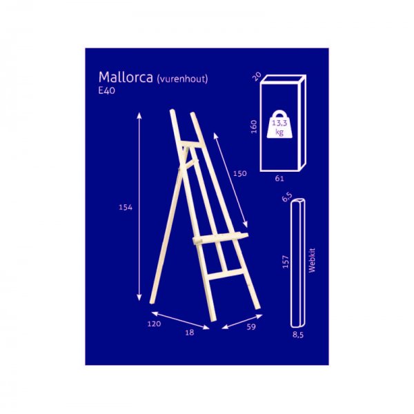 Schildersezel - Studio A-Frame N40 - Mallorca (Genenhout) - KIT