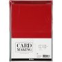 Kaarten en enveloppen - groen en rood - 11,5 x 16,5 cm - 50 sets