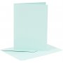 Kaarten en enveloppen - lichtblauw 11,5 x 16,5 cm - 6 sets