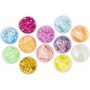 Glitterklei, gemengde kleuren, 72x20 ml