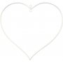 Metalen hart - wit - 10 st