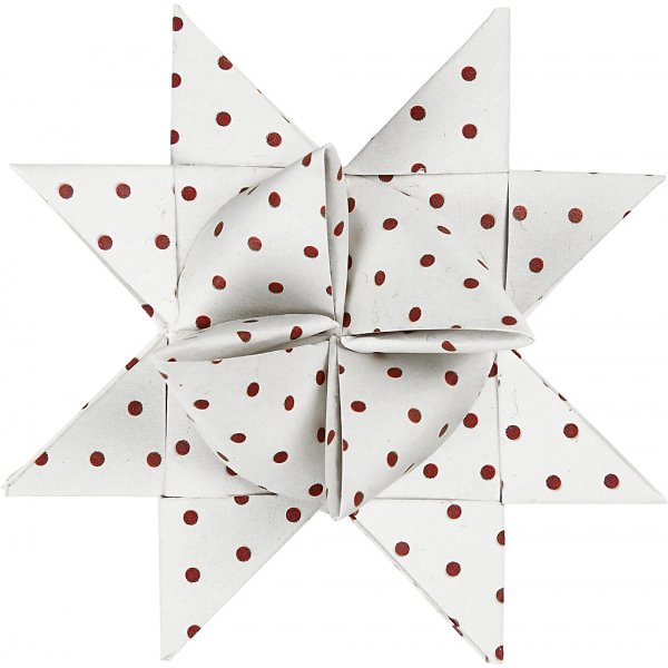 Sterstroken - rood - wit - Ø6,5+11,5 cm - 60 stroken Sterstroken - rood - wit - Ø6,5+11,5 cm - 60 stroken