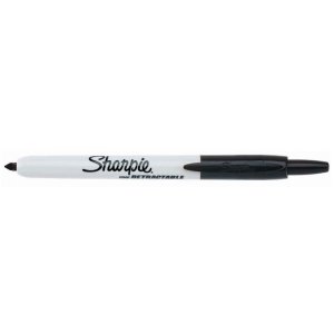 Sharpie intrekbare permanente marker - zwart fijn Sharpie intrekbare permanente marker - zwart fijn
