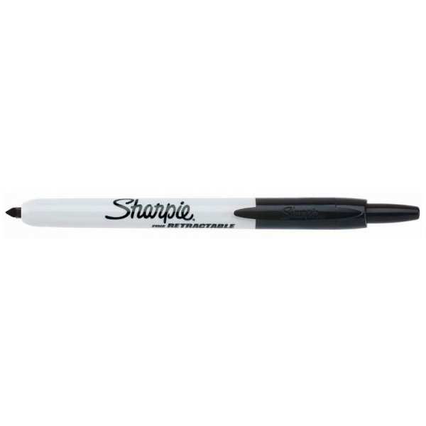 Sharpie intrekbare permanente marker - zwart fijn