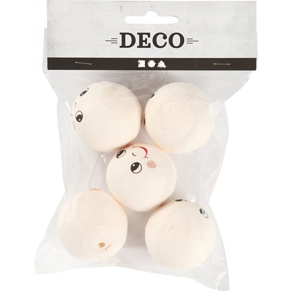 Hoofden - ivoor - Ø40 mm - 5 st Hoofden - ivoor - Ø40 mm - 5 st