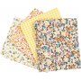 Patchworkstof - geel - 4 st