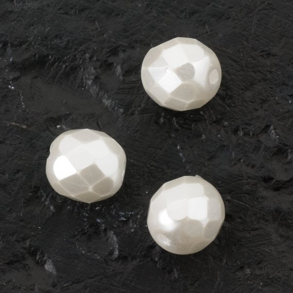 Glaswaskralen 8 mm Wit - 18 st