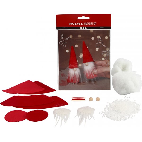 Mini bouwpakket - rood - Kerstmannen