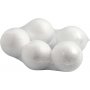 Piepschuim bolletjes - wit - 6 cm - 5 st