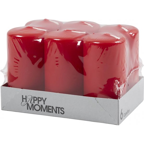 Bloklamp - rood - 50 mm - 6 st