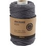 Macramgaren - grijs - 4 mm - 55 m