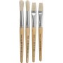 Kinderborstels - hout - 4 st
