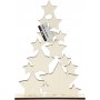 Kerstboom met sterren - 21,5 x 29,8 cm
