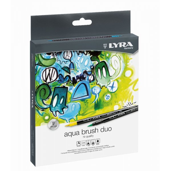 Aquarelpennen Aqua Brush Duo - 24-pack