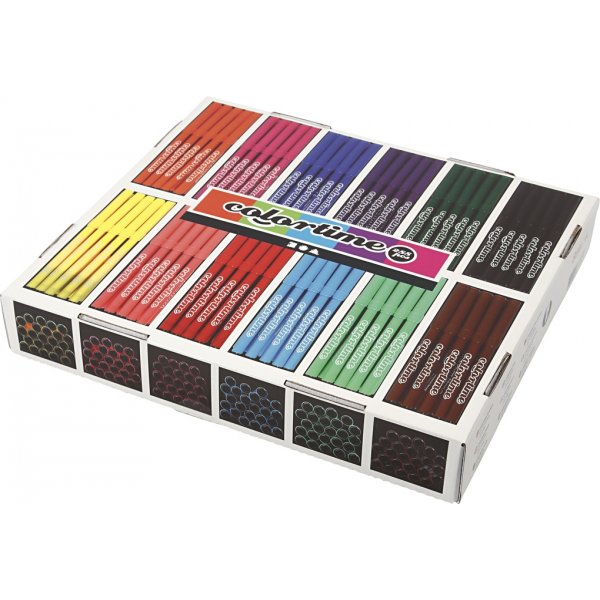 Colortime potloden - gemengde kleuren - 2 mm - 12x24 st