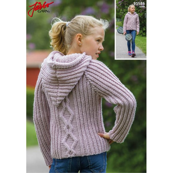 Breipatroon - Hoodie met vlecht en elastiek voor kinderen
