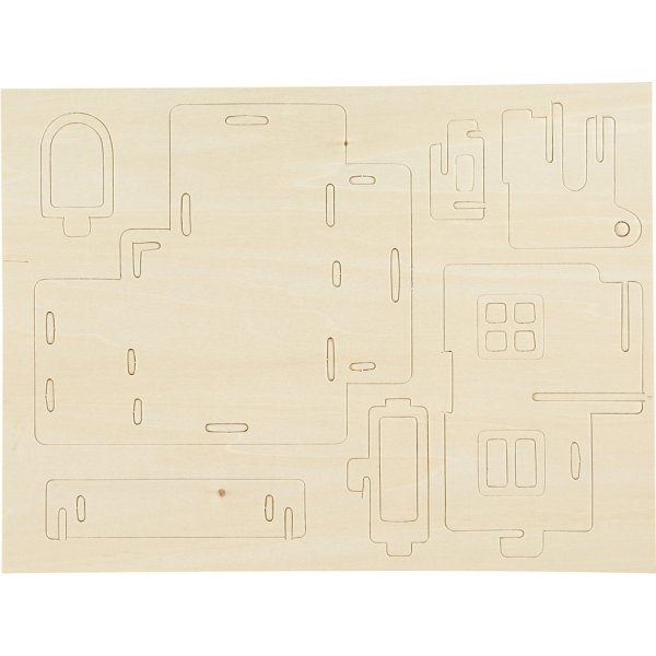 3D-bouwfiguur - Huis met balkon 3D-bouwfiguur - Huis met balkon