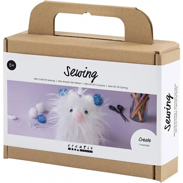 Mini DIY Kit Naaien, gemengde kleuren, Monster Mini DIY Kit Naaien, gemengde kleuren, Monster