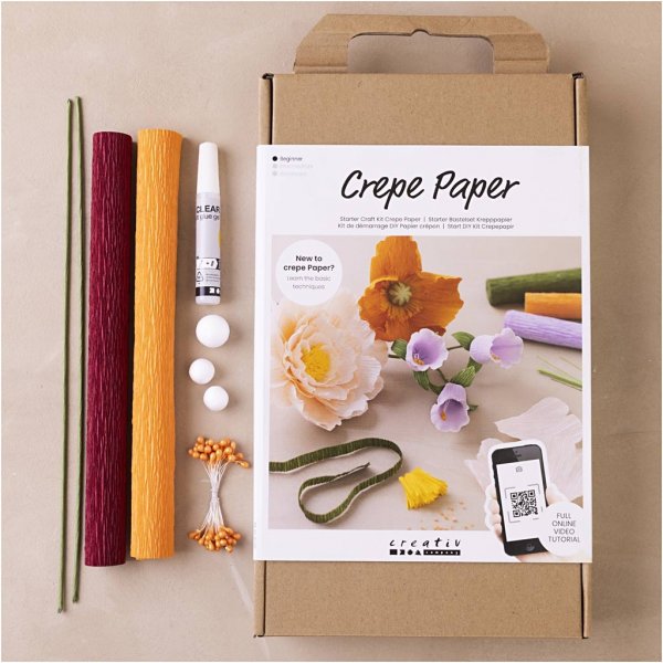 Start DIY Kit Crêpepapier - gemengde kleuren Start DIY Kit Crêpepapier - gemengde kleuren