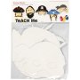 Piratenmaskers - wit - 16 st