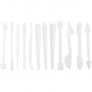 Modelleerstaafjes 12,7-14,3 cm, wit, 12 stuks