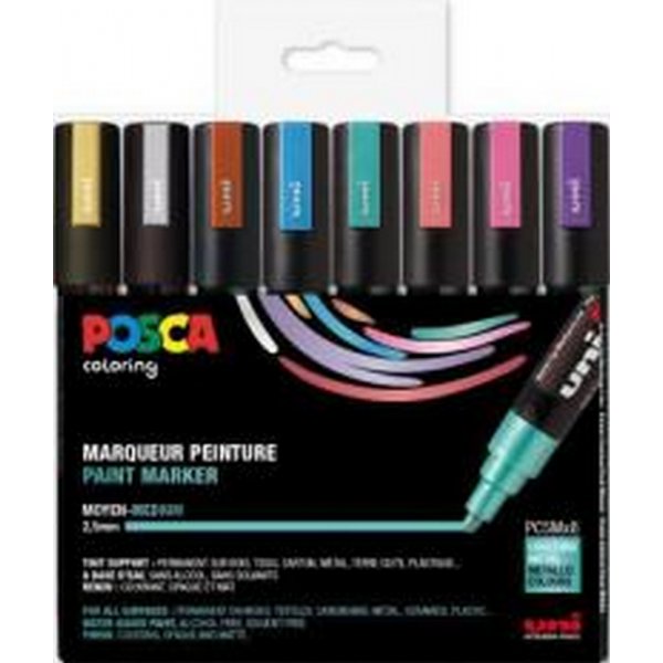 Poscaset PC-5M Metallic - 8 Pennen