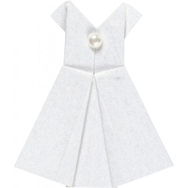 Stickers - wit - jurk - 6 st Stickers - wit - jurk - 6 st