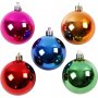Kerstboomballen - felle kleuren - 6 cm - 20 st