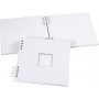 Plakboek met spiraal - wit - 20 x 20 cm