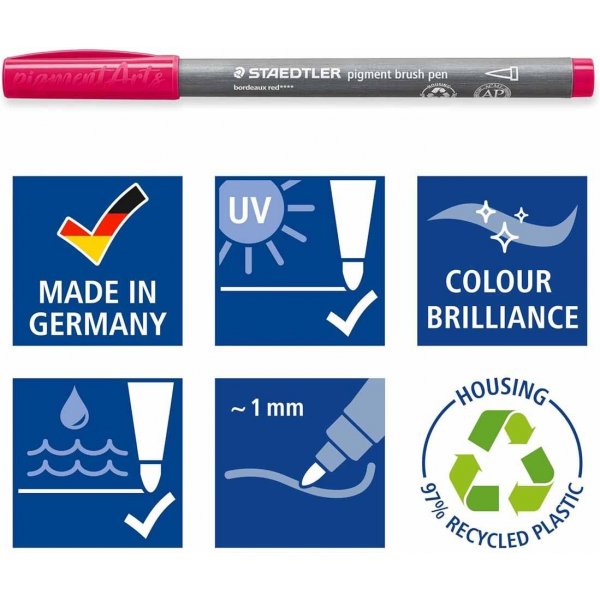 Staedtler pigmentborstelpen Staedtler pigmentborstelpen