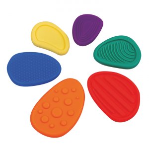 Sensorische siliconenstenen 3-7 cm - 6 stuks Sensorische siliconenstenen 3-7 cm - 6 stuks