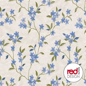 Oliezeil met bloesemmotief - Blauw Oliezeil met bloesemmotief - Blauw