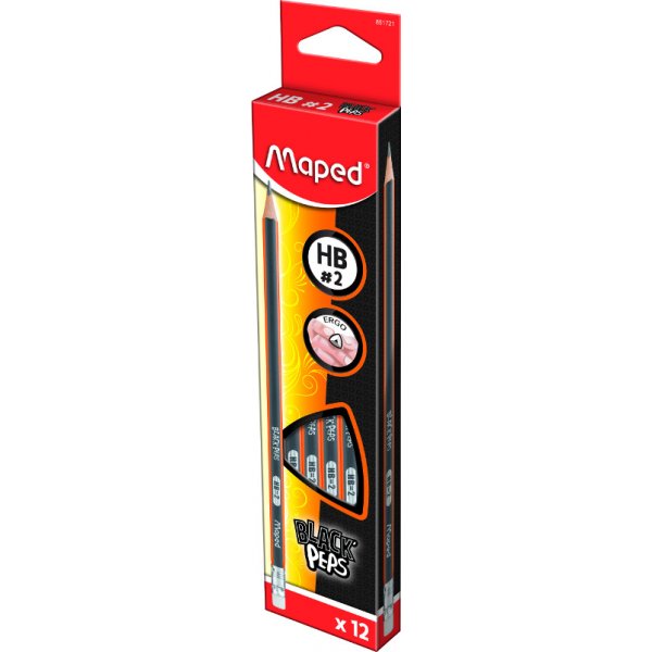 Potlood - In kaart gebracht - HB#2 met gumpunt
