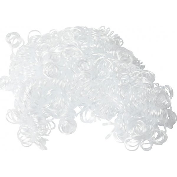 Krullend poppenhaar - wit - 15 gr