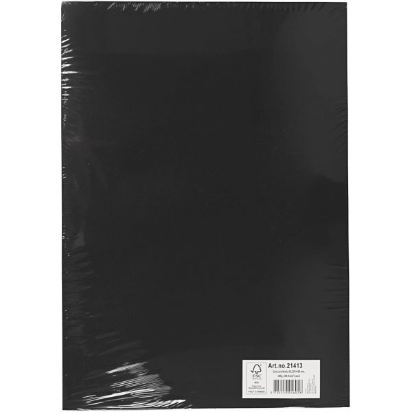 Gekleurd karton - zwart - A3 - 180 gr - 100 vellen Gekleurd karton - zwart - A3 - 180 gr - 100 vellen