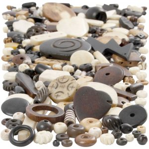 Natuurlijke mix kralen 5-30 mm - 300 g Natuurlijke mix kralen 5-30 mm - 300 g