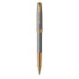 Balpen Parker - Sonnet Chiselled Silver - GT Rollerball - Fijn zwart