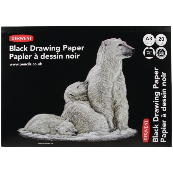 Derwent Zwart tekenpapier - A3