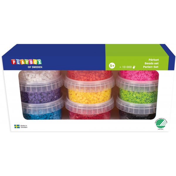 Tube kralen set 9 potjes - Diverse kleuren