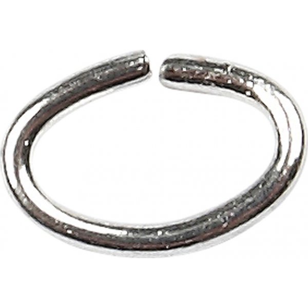 Ovale ringen - verzilverd - 50 st