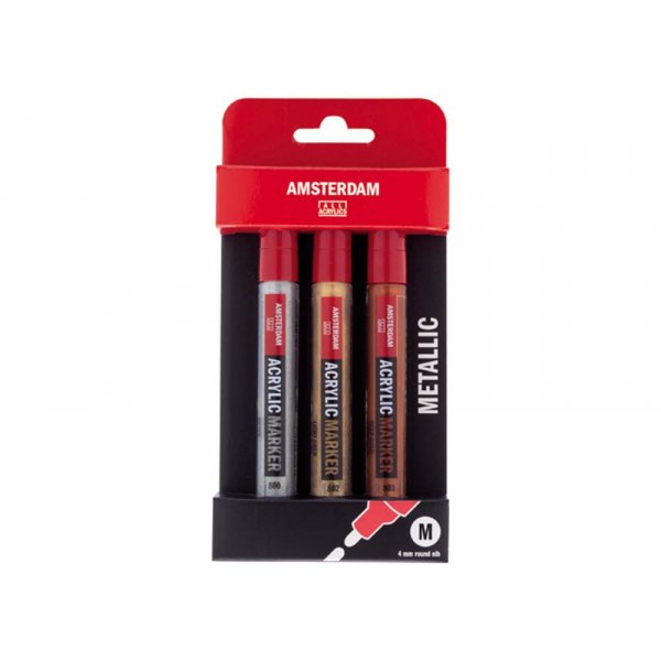 Amsterdam Marker Metallic - 3 stiften