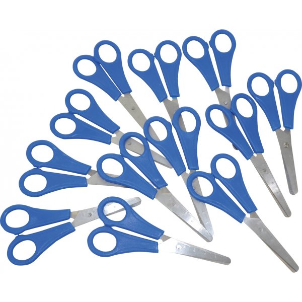Schaar blauw - 130 mm - 12 st