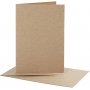 Ansichtkaart met envelop - naturel - 10,5 x 15 cm - 10 st